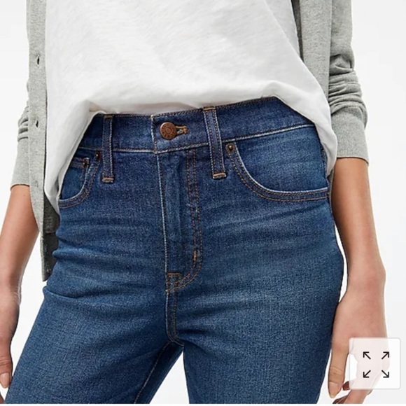 𝅺j. Crew Toothpick 8” Rise Jeans Size 27 - Picture 4 of 14